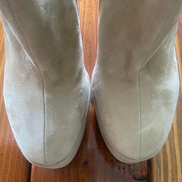 Steve Madden Passion Suede Platform Heeled Boots Tan Beige Sand Size 6.5 - Picture 8 of 8